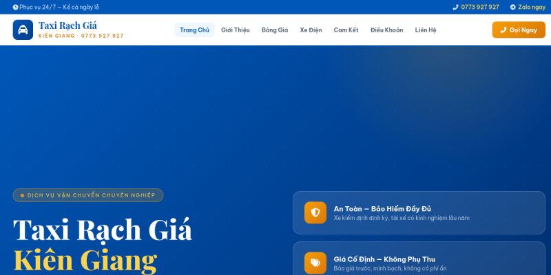 Bản xem trước dự án Taxi Rạch Giá Giá Rẻ
