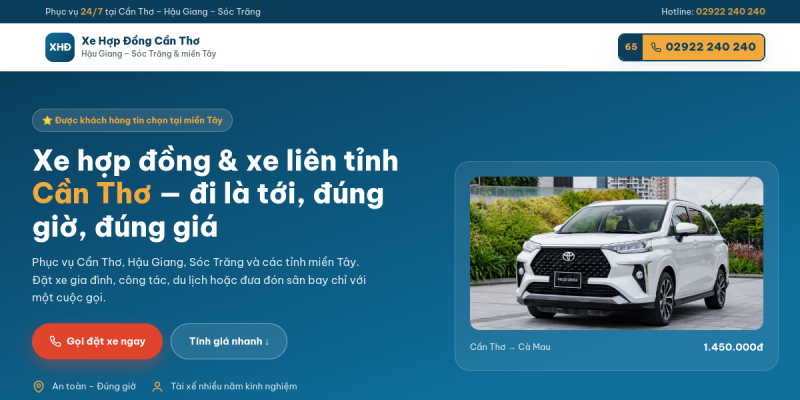 Bản xem trước dự án Xe Hợp Đồng Cần Thơ Hậu Giang