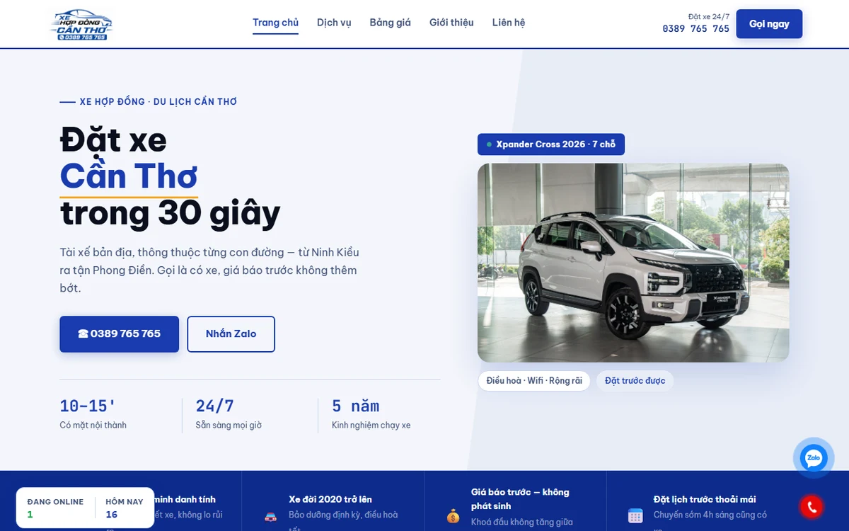 Bản xem trước dự án Xe Taxi Cần Thơ Giá Rẻ